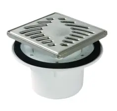 SIPHON DOUCHE A L'ITALIENNE PLASTIQUE SORTIE VERTICALE NF NICOLL SRAC15IV