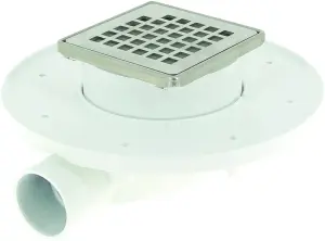 SIPHON DE SOL DOUCHE A L'ITALIENNE PVC A COLLER NF NICOLL SFH10IC SFH15IC