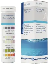 LANGUETTES DE TEST 5 EN 1 POUR DETERMINATION PH TH TAC CHLORE