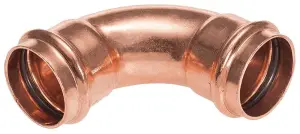COUDE A SERTIR CUIVRE 90° FEMELLE FEMELLE PROFIL V B-PRESS