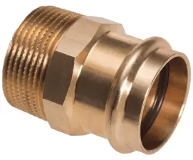 RACCORD A SERTIR CUIVRE MALE A VISSER LAITON PROFIL V B-PRESS