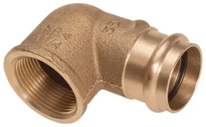 COUDE 90° A SERTIR LAITON FEMELLE A VISSER PROFIL V B PRESS