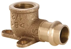 COUDE APPLIQUE MURALE A SERTIR LAITON FEMELLE A VISSER PROFIL V B PRESS