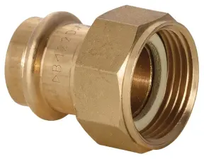 RACCORD ECROU TOURNANT A JOINT PLAT A SERTIR CUIVRE B PRESS