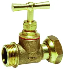 ROBINET DE COMPTEUR LAITON DROIT MALE FEMELLE TETE A POTENCE ACS