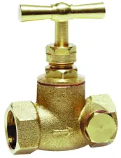 ROBINET D'ARRET A PURGE A CLAPET LAITON A VISSER FEMELLE FEMELLE TETE A POTENCE NF ACS