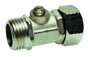 ROBINET SOUS LAVABO LAITON CHROME DROIT A VISSER MALE FEMELLE ECROU TOURNANT