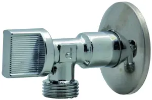ROBINET SOUS LAVABO LAITON CHROME EQUERRE A VISSER MALE MALE DESIGN ACS CGR