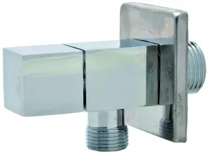 ROBINET SOUS LAVABO LAITON CHROME EQUERRE A VISSER MALE MALE ACS CGR