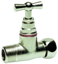 ROBINET DE CHASSE A CLAPET LAITON CHROME DROIT A VISSER MALE FEMELLE