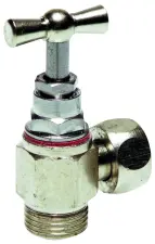 ROBINET DE CHASSE A CLAPET LAITON CHROME EQUERRE A VISSER MALE FEMELLE