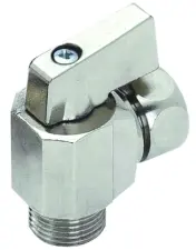 ROBINET DE CHASSE A BOISSEAU SPHERIQUE LAITON CHROME EQUERRE A VISSER MALE FEMELLE