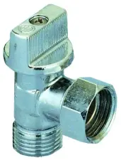 ROBINET DE CHASSE A BOISSEAU SPHERIQUE LAITON CHROME EQUERRE A VISSER MALE FEMELLE NF CGR