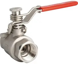 ROBINET A BOISSEAU SPHERIQUE 2PCS INOX 316 F POIGNEE HOMME MORT PN63