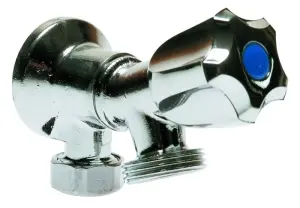 ROBINET DE MACHINE A LAVER A CLAPET LAITON CHROME A ECROU CB