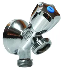 ROBINET DE MACHINE A LAVER A CLAPET LAITON CHROME A APPLIQUE INCORPOREE ACS