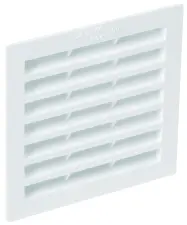 GRILLE DE VENTILATION CARRE PVC BLANC INTERIEURE EXTERIEURE SANS MOUSTIQUAIRE NICOLL B114 B164 B214
