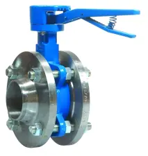 EQUIPEMENT VANNE PAPILLON A OREILLES DE DEMONTAGE BRIDES NOIRES + TIRANTS ACIER ELECTRO-ZINGUE