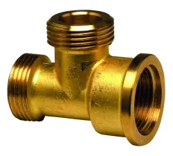 TE DE DERIVATION LAITON POUR VASE D'EXPANSION VBAL A VISSER MALE FEMELLE