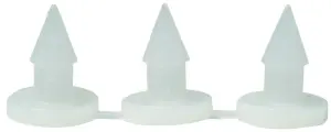 RIVET PLASTIQUES BLANCS POUR FIXATION DES FINITIONS PVC ISOLANTES