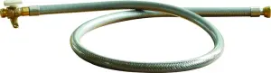 ROBINET GAZ LAITON A VISSER MALE MALE AVEC BOUCHON ET FLEXIBLE NF ROAI