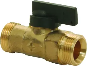 ROBINET LAITON GAZ A VISSER MALE MALE A JOINT SPHERO-CONIQUE NF