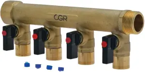 COLLECTEUR LAITON A VISSER MF EQUIPE ROBINETS BOISSEAUX A GLISSEMENT CGR