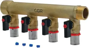 COLLECTEUR LAITON A VISSER MF EQUIPE ROBINETS BOISSEAUX A SERTIR CGR