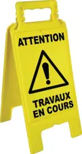 CHEVALET DE SIGNALISATION NOIR JAUNE