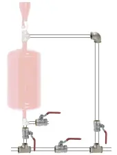 KIT BY-PASS POUR POT D'INJECTION ACIER EQUIPE FEMELLE A VISSER CGR