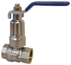 ROBINET BOISSEAU SPHERIQUE ACS FF A ALLONGE ET POIGNEE BLEUE OPTIEAB