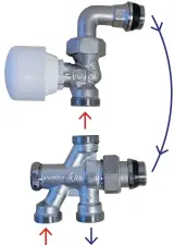 ROBINET MONOTUBE 4 VOIES THERMOSTATISABLE R436/1TG R436/2TG GIACOMINI