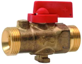 ROBINET A BOISSEAU SPHERIQUE GAZ A VISSER MALE MALE SPHERO-CONIQUE FERMETURE CONDAMNEE NF