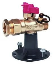 ROBINET A BOISSEAU SPHERIQUE GAZ A VISSER MALE SPHERO-CONIQUE ET PE FERMETURE CONDAMNEE NF