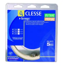 FLEXIBLE BUTANE PROPANE CAOUTCHOUC 2 COLLIERS DE SERRAGE 5 ANS NF