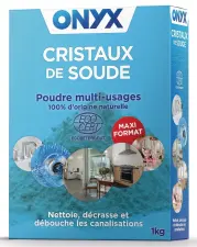 NETTOYANT DETARTRANT DEGRAISSANT DEBOUCHEUR AUX CRISTAUX DE SOUDE ONYX