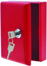 BOITE A CLE PORTE PLEINE EN TOLE LAQUEE ROUGE