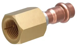 RACCORD A VISSER BRONZE SAE FLARE A SIEGE INOX / A SERTIR CUIVRE FROID FF COOLPRESS