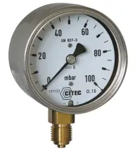 MANOMETRE SEC INOX INDUSTRIE BASSE PRESSION A CAPSULE F2C CITEC