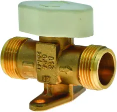 ROBINET A BOISSEAU SPHERIQUE BUTANE PROPANE LAITON A VISSER MALE MALE 20x27 NF