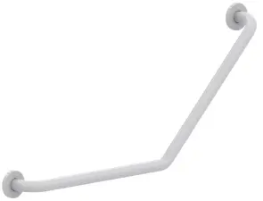 BARRE DE MAINTIEN COUDEE 2 POINTS PMR ACIER FINITION EPOXY BLANC PRESTO 60345