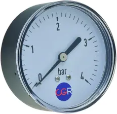 MANOMETRE INOX RACCORD AXIAL LAITON A BAIN DE GLYCERINE