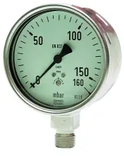 MANOMETRE A CAPSULE BASSE PRESSION INOX RACCORD RADIAL INOX WIKA