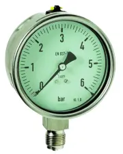 MANOMETRE INOX RACCORD RADIAL INOX A CADRAN SEC CHIMIE PHARMA AGRO-ALIMENTAIRES WIKA