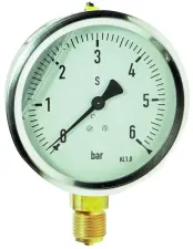 MANOMETRE INOX RACCORD RADIAL LAITON A BAIN DE GLYCERINE WIKA