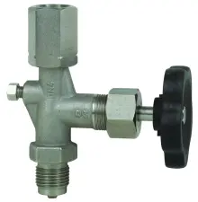 ROBINET PORTE-MANOMETRE A POINTEAU INOX CORPS ACIER CARBONE A VISSER MALE ET FEMELLE WIKA