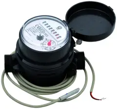 COMPTEUR DIVISIONNAIRE EAU FROIDE A JET UNIQUE COMPOSITE A VISSER CADRAN SEC ORIENTABLE EMETTEUR D'IMPULSION ACS CGR