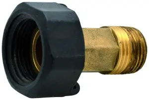 RACCORD 2 PCS LAITON/COMPOSITE AVEC TROU DE PLOMBAGE POUR COMPTEUR D'EAU
