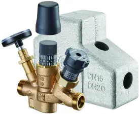 ROBINET DE REGLAGE THERMOSTATIQUE BRONZE MALE MALE PN16 AQUASTROM T PLUS OVENTROP ACS