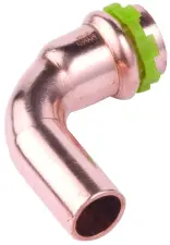 COUDE A SERTIR CUIVRE 90° MALE FEMELLE PROFIL V SUDOPRESS